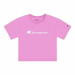 Girls 7-16 Champion® Classic Script Boxy Tee Pink Candy -Champion shop unnamed file 3581