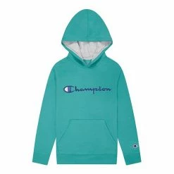 Kids 7-20 Champion® Script Fleece Hoodie Gray -Champion shop unnamed file 36