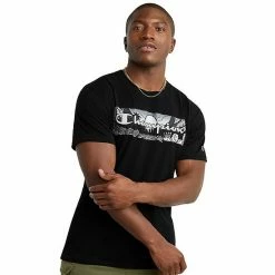 Men's Champion® Graphic Tee Black -Champion shop unnamed file 3615