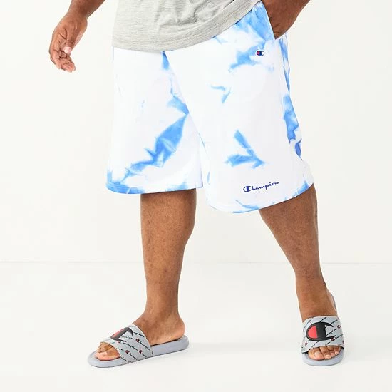 Big & Tall Champion® Tie-Dyed Fleece Shorts White Royal Big & Tall Champion® Tie-Dyed Fleece Shorts White Royal -Champion shop unnamed file 3637