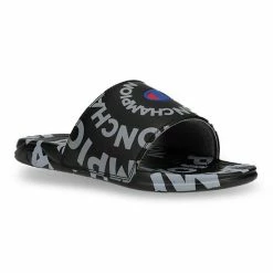 Champion® Mega Slide Swirl Men's Sandals Black Gray
