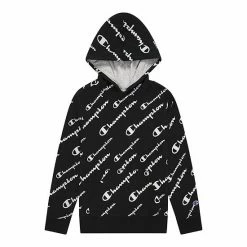 Boys 4-7 Champion Script Fleece Pullover Hoodie Black -Champion shop unnamed file 3656