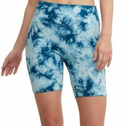 Women's Champion® Authentic Crush-Dye High-Waisted 7-in. Bike Shorts Crush Dye Fresh Teal -Champion shop unnamed file 3669