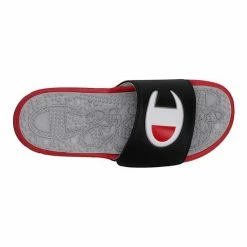 Champion® Foundation Men's Slide Sandals Black Scarlet Gray -Champion shop unnamed file 3672