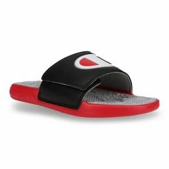 Champion® Foundation Men's Slide Sandals Black Scarlet Gray -Champion shop unnamed file 3673