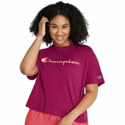 Plus Size Champion® Graphic Crop Tee Green Reef -Champion shop unnamed file 3679