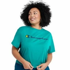 Plus Size Champion® Graphic Crop Tee Green Reef -Champion shop unnamed file 3681