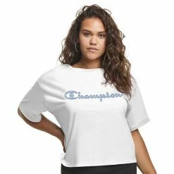 Plus Size Champion® Graphic Crop Tee Green Reef -Champion shop unnamed file 3689