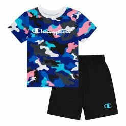 Boys 4-7 Champion Abstract Camo Graphic Tee & Shorts Set Macho Pink Abstract -Champion shop unnamed file 3758