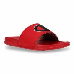 Champion® Mega Slide Big C Kids' Sandals Scarlet Black -Champion shop unnamed file 3773