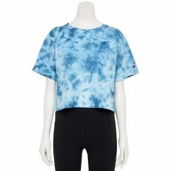 Women's Champion® Tie-Dye Crop Tee Crush Dye Fresh Teal 17 Women's Champion® Tie-Dye Crop Tee Crush Dye Fresh Teal -Champion shop unnamed file 3780