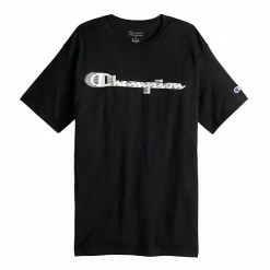 Men's Champion® Reflective Script Graphic Tee White -Champion shop unnamed file 3819