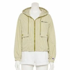 Women's Champion® Seersucker Utility Jacket Westwood Olive White -Champion shop unnamed file 3828