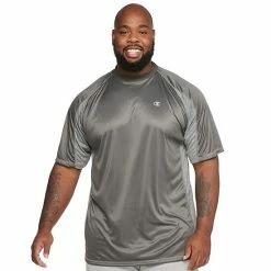 Big & Tall Champion® Colorblock Performance Tee Stormy Oxford Heather