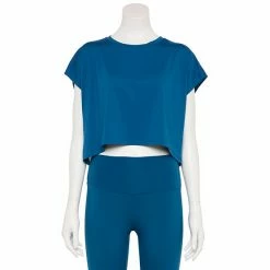 Women's Champion® City Sport Boxy Crop Tee Black -Champion shop unnamed file 3886