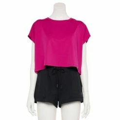 Women's Champion® City Sport Boxy Crop Tee Black -Champion shop unnamed file 3887