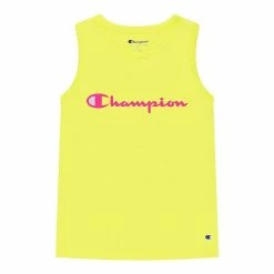 Girls 7-16 Champion® Classic Script Graphic Tank Top Highlighter Yellow -Champion shop unnamed file 3904