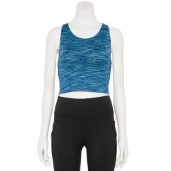 Women's Champion® Soft Touch Crop Top Spacedye Multi Cool