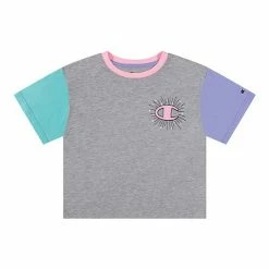 Girls 7-16 Champion® Colorblock Boxy Tee Oxford Heather -Champion shop unnamed file 3958