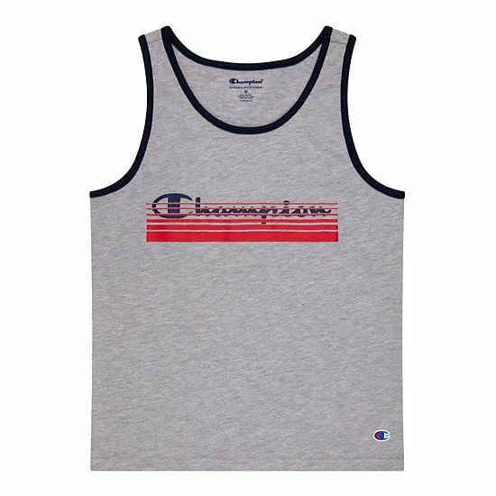 Boys 8-20 Champion® Sunrise Americana Tank Top Oxford Heather 4 Boys 8-20 Champion® Sunrise Americana Tank Top Oxford Heather - Image 2