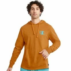 Men's Champion® Middleweight Overdye Hoodie Orange Heather