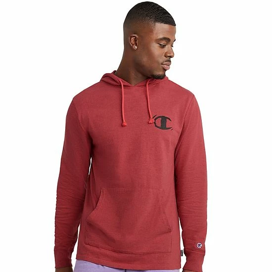 Men's Champion® Middleweight Overdye Hoodie Orange Heather 5 Men's Champion® Middleweight Overdye Hoodie Orange Heather - Image 3