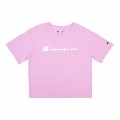 Girls 7-16 Champion® Boxy Original Script Tee Black White