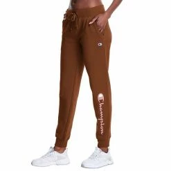 Women's Champion® Powerblend Fleece Graphic Joggers Natural -Champion shop unnamed file 406