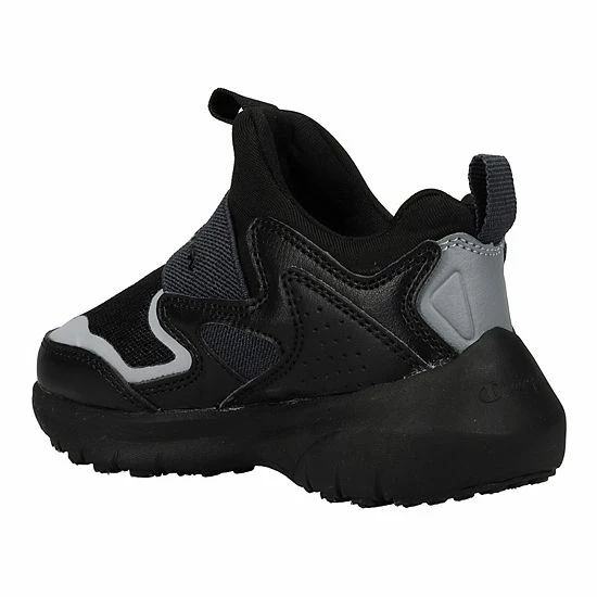 Champion® Gameness Mid-Top Baby/Toddler Pull-On Shoes Black Gray Champion® Gameness Mid-Top Baby/Toddler Pull-On Shoes Black Gray -Champion shop unnamed file 4098