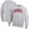 Men's Champion Heathered Gray Harvard Crimson Arch Reverse Weave Pullover Sweatshirt -Champion shop unnamed file 4131