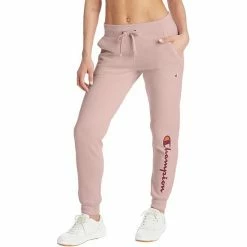 Women's Champion® Powerblend Fleece Graphic Joggers Natural -Champion shop unnamed file 417