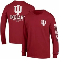 Men's Champion Crimson Indiana Hoosiers Team Stack Long Sleeve T-Shirt 3 Men's Champion Crimson Indiana Hoosiers Team Stack Long Sleeve T-Shirt -Champion shop unnamed file 4187