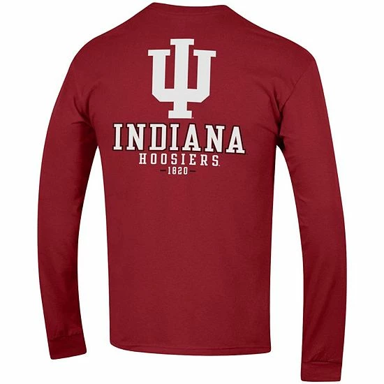 Men's Champion Crimson Indiana Hoosiers Team Stack Long Sleeve T-Shirt Men's Champion Crimson Indiana Hoosiers Team Stack Long Sleeve T-Shirt -Champion shop unnamed file 4189
