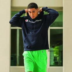 Men's Champion® Powerblend Fleece Graphic Pullover Hoodie Classic Sky Blue -Champion shop unnamed file 42