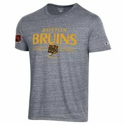 Men's Champion Gray Boston Bruins Tri-Blend T-Shirt -Champion shop unnamed file 4202