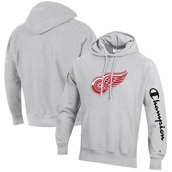 Men's Champion Heathered Gray Detroit Red Wings Reverse Weave Pullover Hoodie Men's Champion Heathered Gray Detroit Red Wings Reverse Weave Pullover Hoodie -Champion shop unnamed file 4218