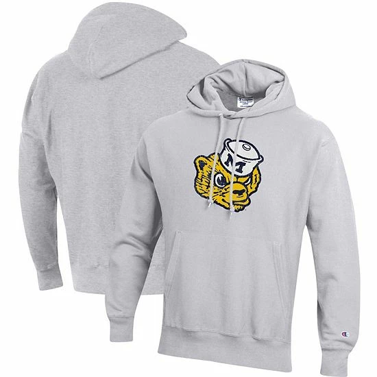 Men's Champion® Heathered Gray Michigan Wolverines Vault Logo Reverse Weave Pullover Hoodie Men's Champion® Heathered Gray Michigan Wolverines Vault Logo Reverse Weave Pullover Hoodie -Champion shop unnamed file 4232