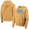 Men's Champion Gold North Carolina Tar Heels Vintage Washed Reverse Weave Pullover Hoodie