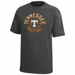 Youth Champion Charcoal Tennessee Volunteers Basketball T-Shirt