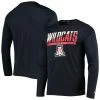 Men's Champion Navy Arizona Wildcats Wordmark Slash Long Sleeve T-Shirt -Champion shop unnamed file 4392