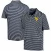 Men's Champion Navy West Virginia Mountaineers Stadium Stripe Polo -Champion shop unnamed file 4475