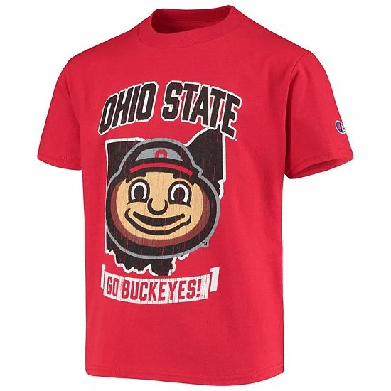 Youth Champion Scarlet Ohio State Buckeyes Strong Mascot T-Shirt Youth Champion Scarlet Ohio State Buckeyes Strong Mascot T-Shirt -Champion shop unnamed file 4520