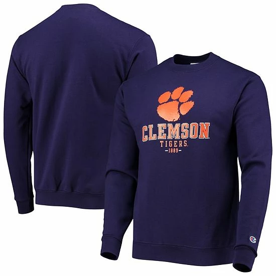 Men's Champion Purple Clemson Tigers Team Stack Powerblend Pullover Sweatshirt Men's Champion Purple Clemson Tigers Team Stack Powerblend Pullover Sweatshirt -Champion shop unnamed file 4525
