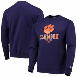 Men's Champion Purple Clemson Tigers Team Stack Powerblend Pullover Sweatshirt 3 Men's Champion Purple Clemson Tigers Team Stack Powerblend Pullover Sweatshirt -Champion shop unnamed file 4526