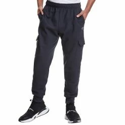 Men's Champion® Powerblend Fleece Cargo Joggers Oxford Gray