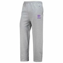 Men's Champion Heathered Gray Kansas State Wildcats Powerblend Pants -Champion shop unnamed file 4530