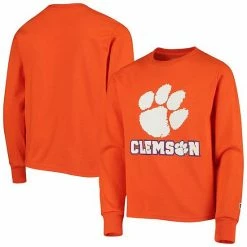 Youth Champion Orange Clemson Tigers Lockup Long Sleeve T-Shirt