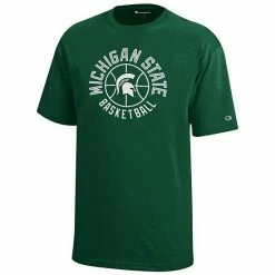 Youth Champion Green Michigan State Spartans Basketball T-Shirt
