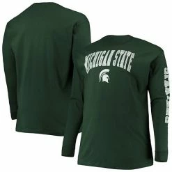 Men's Champion Green Michigan State Spartans Big & Tall 2-Hit Long Sleeve T-Shirt -Champion shop unnamed file 4583