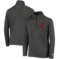 Youth Champion Heathered Black Alabama Crimson Tide Field Day Quarter-Zip Jacket